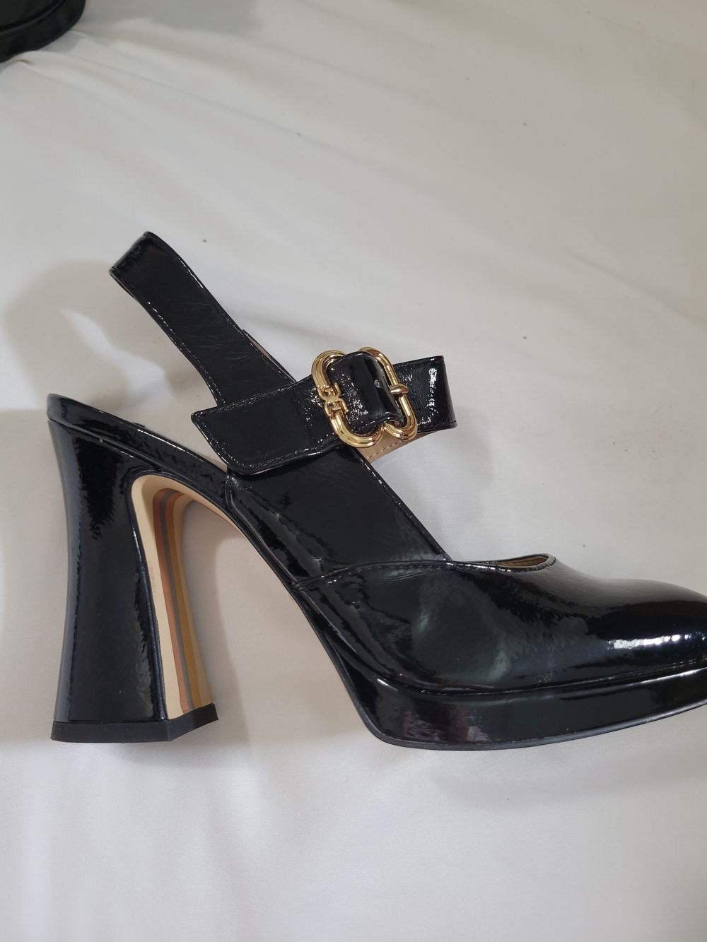 Sam Edelman Black  Slingback Mary Jane Heels with Buckle - Picture 10 of 14